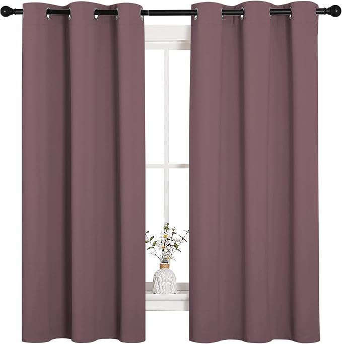 NICETOWN Dry Rose Blackout Curtains - Image 2