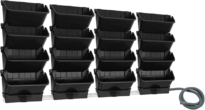 Vertical Wall Planter with 16 Pots, Hanging Garden Plant Flowerpot Holder by Eapmic