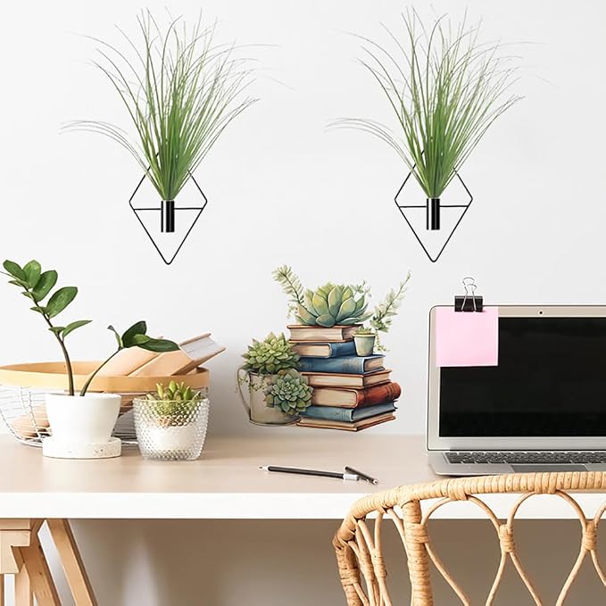 Hanging Planters with Artificial Plants - Image 2