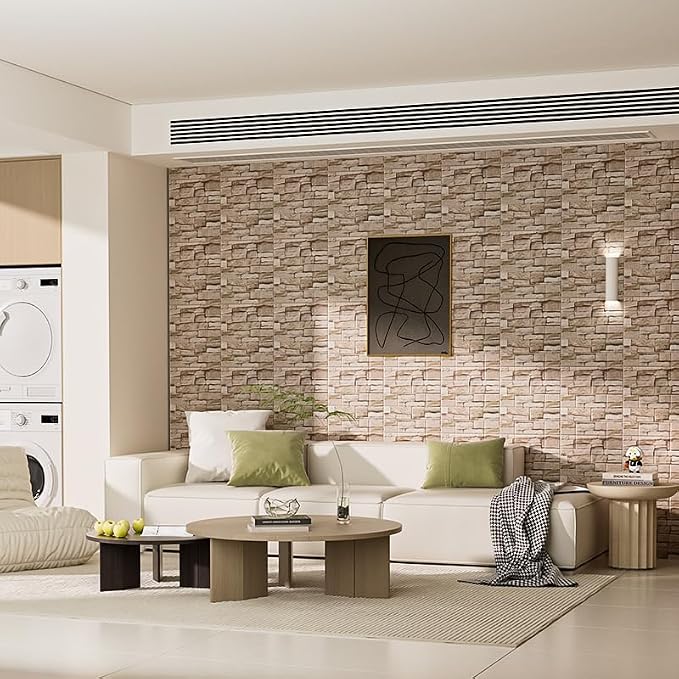 40 PCS 3D Wall Panels Peel and Stick Faux Foam 15"*13.7" White Brick Wallpaper - Image 6