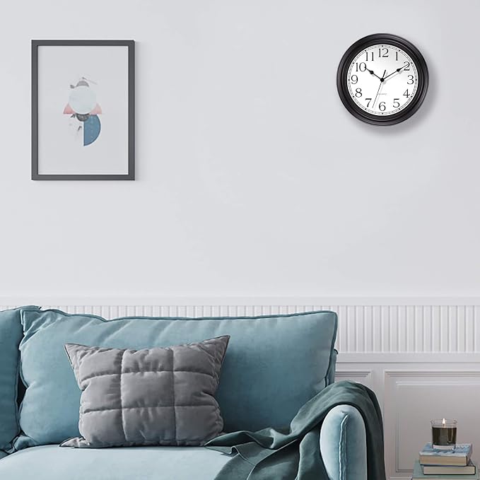 Foxtop Silent Non-Ticking Round Classic Clock Retro Quartz Decorative Battery - Image 8