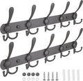 TICONN Wall Mounted Coat Rack, Five Heavy Duty Tri Hooks All Metal Construction by TICONN