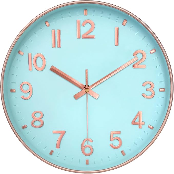Wall Clocks Battery Operated, 12 Inch Non Ticking Digital Wall Clock, Silent by MABPEDO