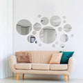 Shappy 32 Pcs Acrylic Mirror Wall Stickers Removable Round Wall Decal Circle by Shappy