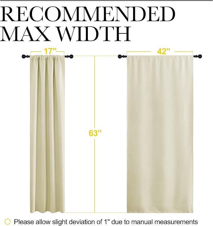 NICETOWN Blackout Curtains for Living Curtains, Room Darkening Window Curtain - Image 3