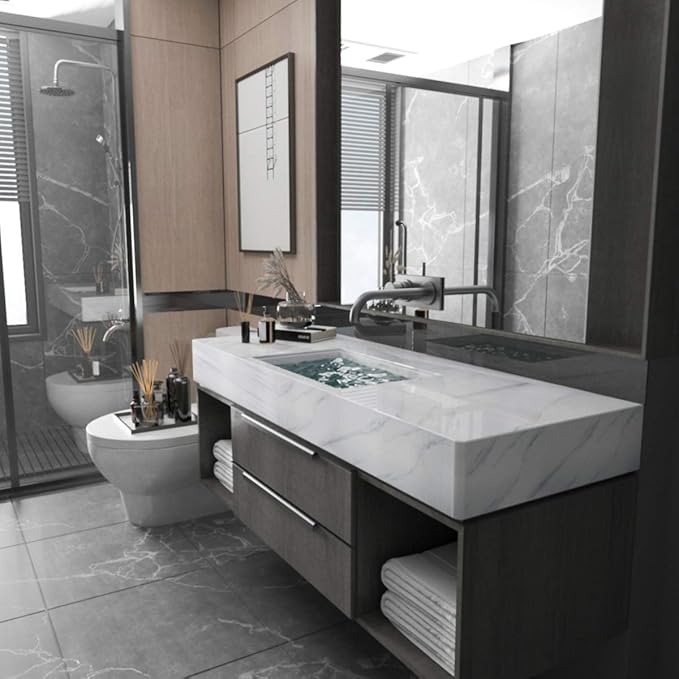 BAYYA White Marble Contact Paper - Image 3