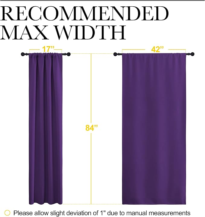 NICETOWN Blackout Draperies Curtains 84 Long - Image 6