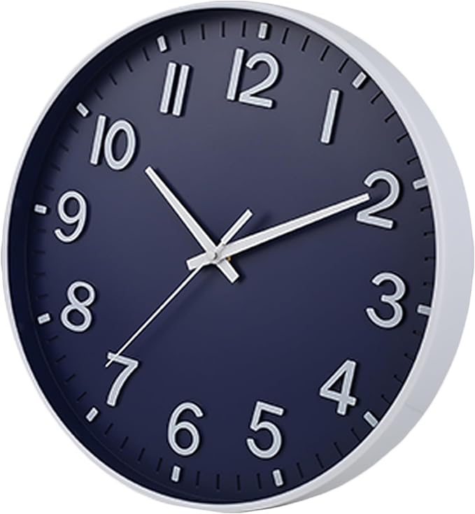 HZDHCLH Wall Clocks Battery Operated, Wall Clock Navy Blue, 10 inch Wall Clock - Image 2