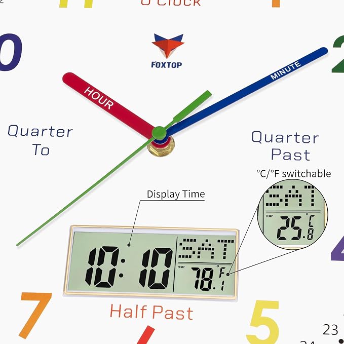 Foxtop Digital and Analog Learning Clock - Image 4
