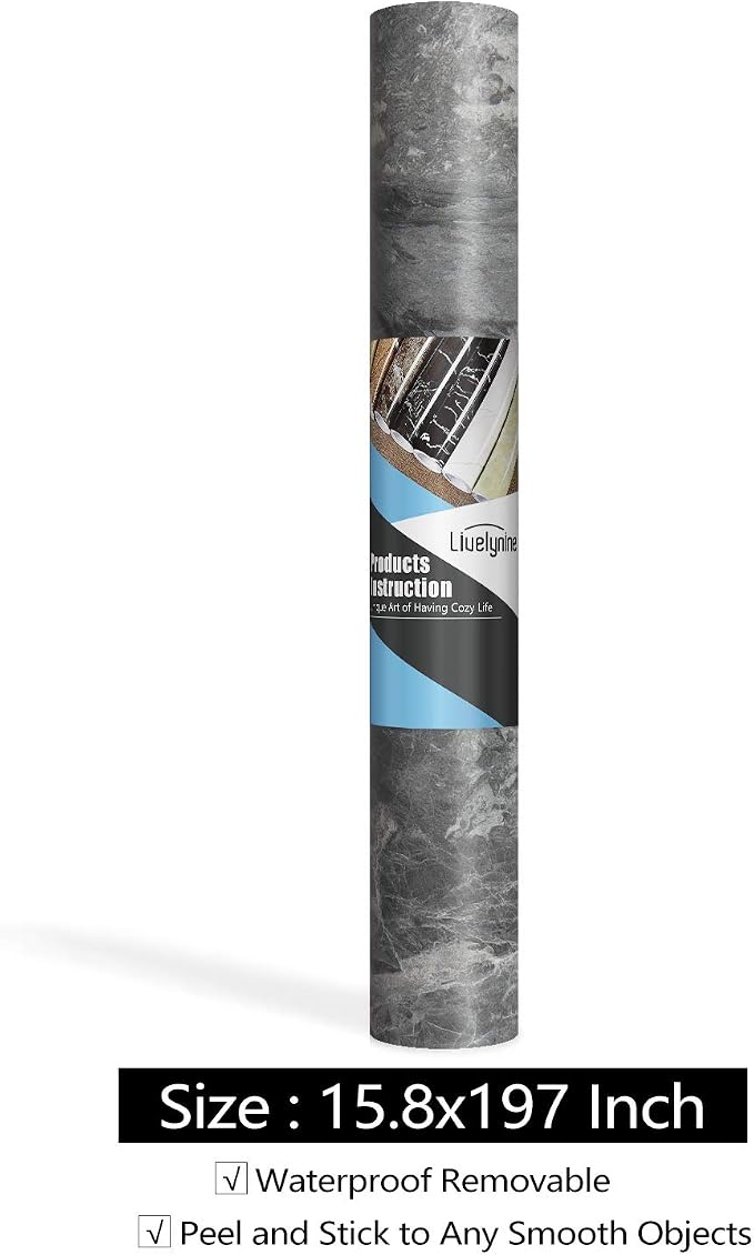 Livelynine 15.8X394 Inch Textured Concrete Wallpaper Peel and Stick Mural - Image 7