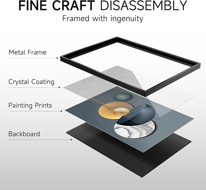 Large Framed Modern Luxury Wall Art - Image 7