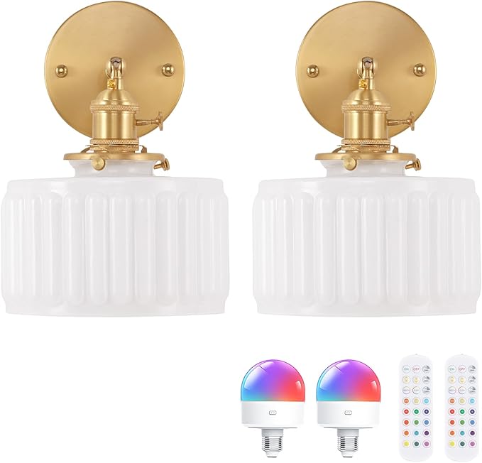 Shenmoyl Vintage Battery Operated Wall Sconce by Shenmoyl