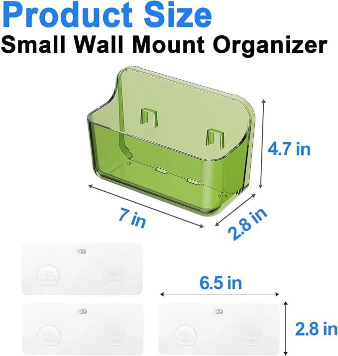 Diesisa 2pc Acrylic Wall Mount Organizer, Adhesive Cabinet Door Organizer - Image 8