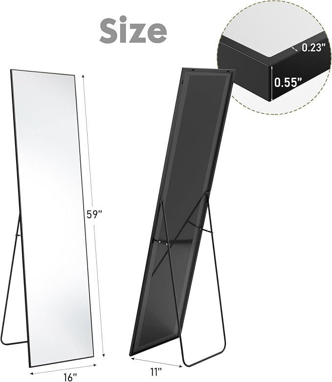 DUMOS 16"x59" Full Length Mirror - Image 2