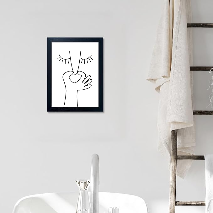 Framed Black and White Bathroom Wall Art Funny Bathroom Wall Decor Signs Bad - Image 7
