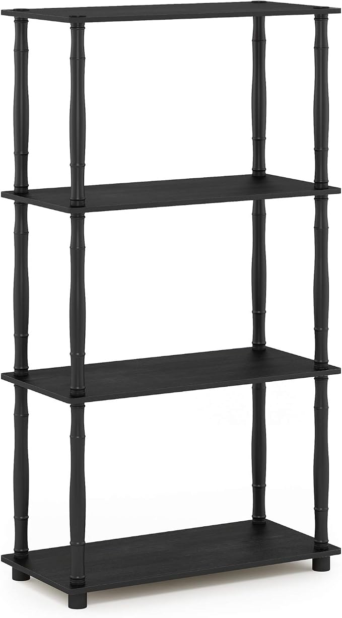 Furinno TURN-N-TUBE Storage Shelves, 4-Tier Book Shelf, Corner Shelf, Toolless - Image 5
