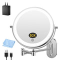 FUNTOUCH 5000mAh Rechargeable Wall Mounted Makeup Mirror by FUNTOUCH