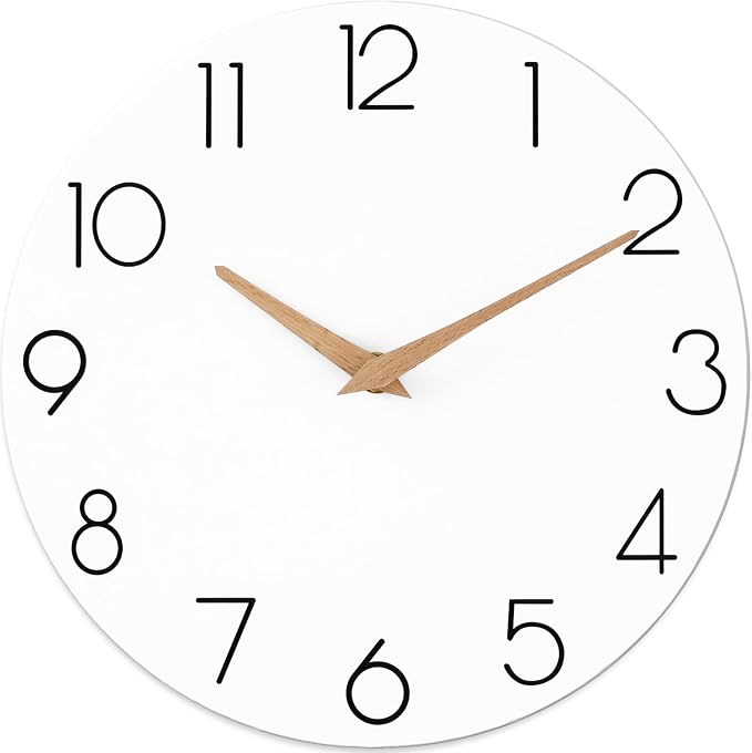 cicininc Wall Clock, 16 Inch Wooden Battery Operated Wall Clocks Silent by CICININCOfficial
