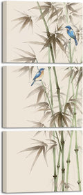 KREATIVE ARTS 3 Piece Bamboo Canvas Wall Art Set Zen Print by KREATIVEARTS
