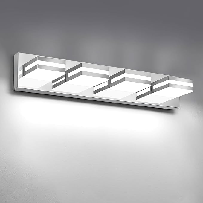 IZORRO LED Modern Bathroom Lights Fixtures, Chrome Acrylic Wall Lighting by IZORRO