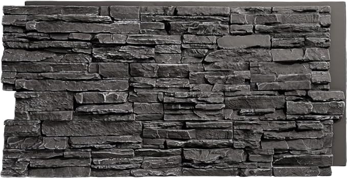 EverStone Canyon Ridge Faux Stone Panel, 45 3/4"W x 24 1/2"H x 1 1/4"D by EkenaMillwork