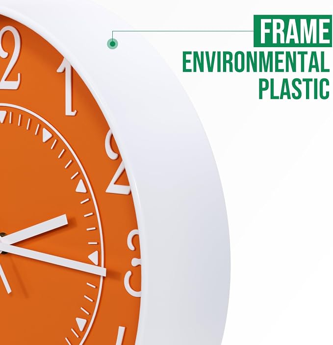 Wall Clock Modern Non-Ticking Battery Operated Silent Wall Clocks Simple Style - Image 4