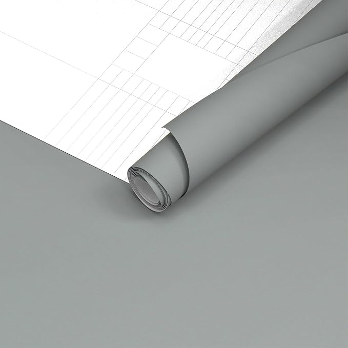 Yancorp 16"x120" Matte Gray Contact Papaer Peel and Stick Wallpaper Vinyl Wrap - Image 6