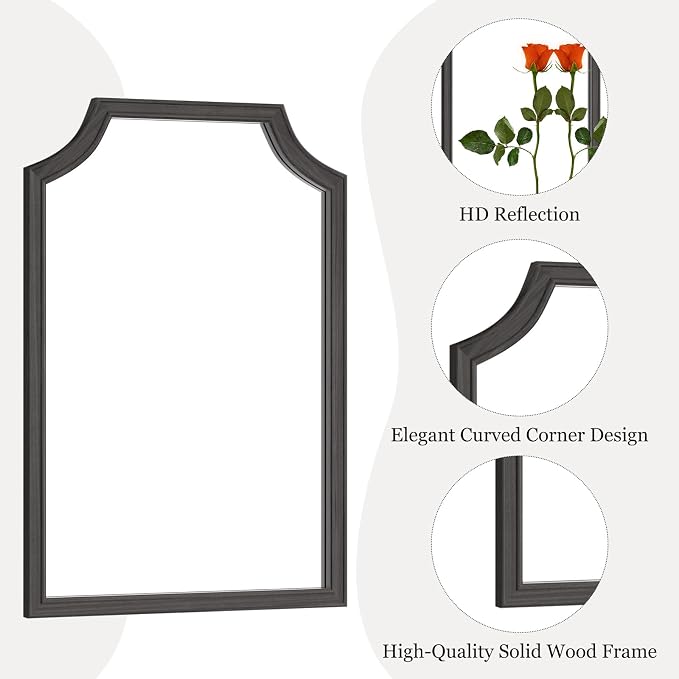 WallBeyond Scalloped Wood Mirror - Image 5