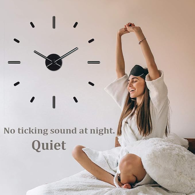 Presentime & Co Large Frameless DIY Wall Clock - Image 3