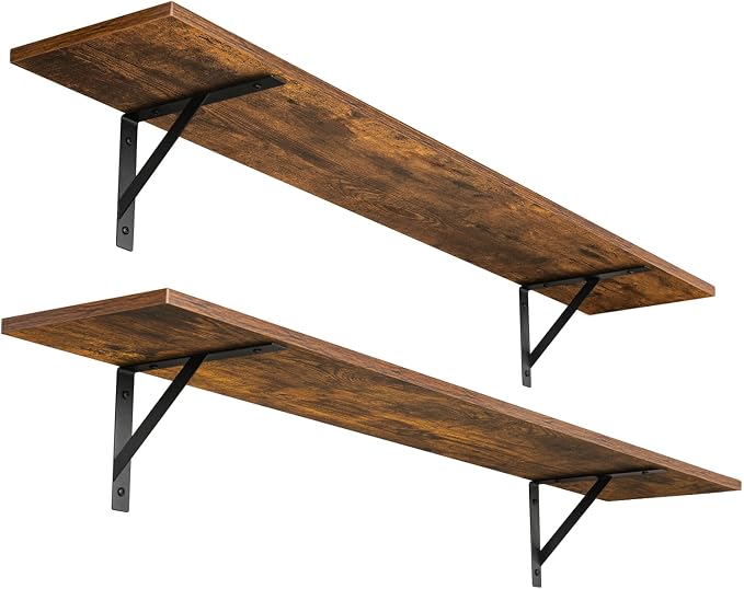 DINZI LVJ Long Wall Shelves, 47.3Inch Floating Shelves Set of 2, Extra Large by DINZILVJ
