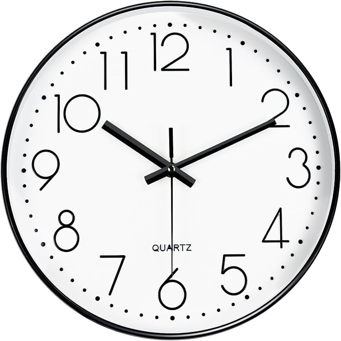 Silent Wall Clocks Battery Operated 8 Inch, Analog Wall Clock by MABPEDO