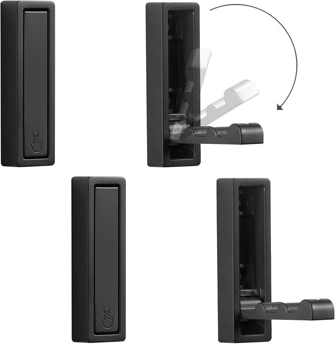 Folding Wall Hooks, Heavy Duty Zinc Alloy No Rust Fold Up Hooks - Image 2