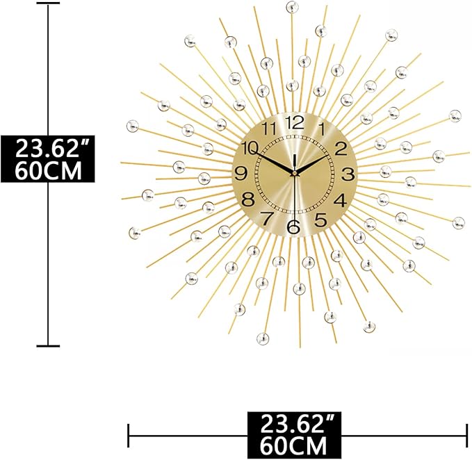Large Wall Clocks for Living Room Decor Big Silent Wall Clock Battery Operated - Image 4