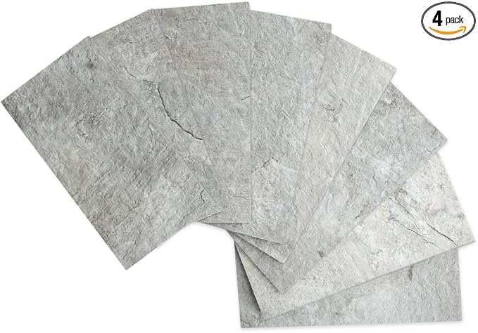 AULIGET 4 Pieces Mountain Rock Peel and Stick Backsplash Wall Tile, 4 Pieces by AULIGET