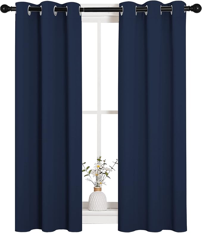 NICETOWN Blackout Draperies Curtains, 1 Pair, 29 x 40 Inch, All Season Thermal - Image 2