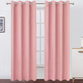 LEMOMO Blackout Curtains 52 x 120 Inch Long Pink Curtains Set of 2 Panels Room by Lemomo