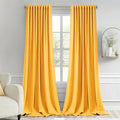 MIULEE Yellow Back Tab Blackout Curtains 102 Inch Long 2 Panels Set by MIULEE