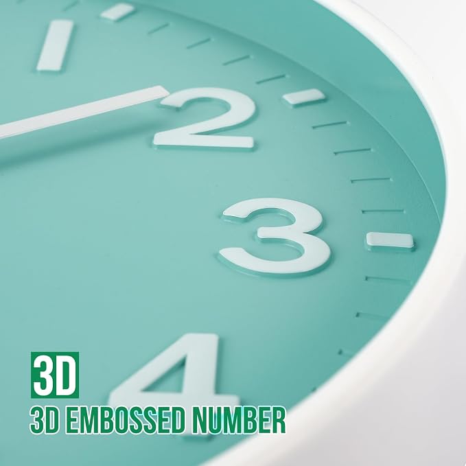Wall Clock Modern Simple Quartz Decorative Clock Non-Ticking Silent Battery - Image 6