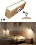 DetarZinLED Wall Lights Battery Operated Wooden, Magnetic Wall Sconces by DetarZinLED