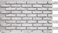 EverStone Aged Brick Faux Brick Panel, 46 7/8"W x 27"H x 1 1/4"D, Rustic White by EkenaMillwork