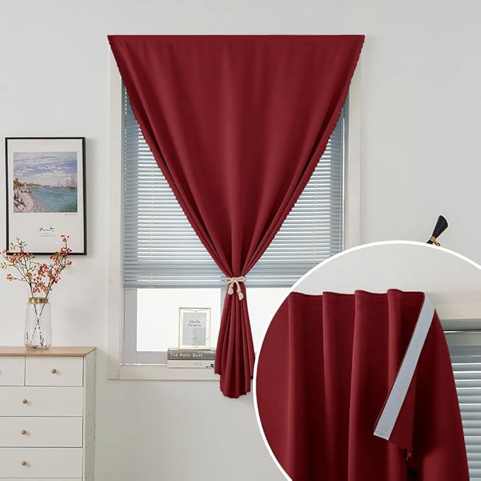 Portable Light Blocking Curtains Self-Stick Design, Removable Adhesive Window - Image 5