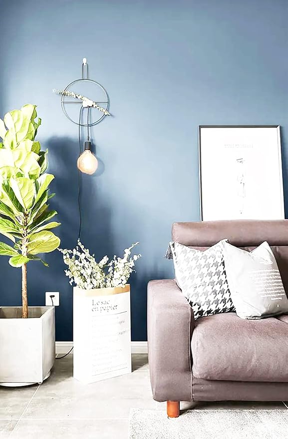 Dimoon 236''x17.7'' Blue Peel and Stick Wallpaper Contact Paper Modern Self - Image 5