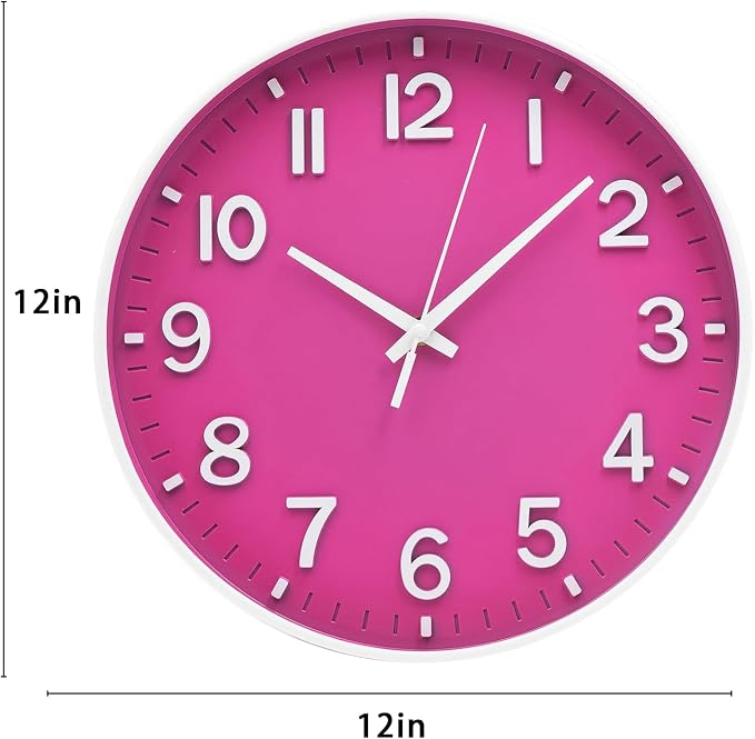 HZDHCLH Wall Clocks Battery Operated 12 inch Silent Non Ticking Modern Wall - Image 6