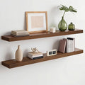 Homeforia Classic Walnut 36 inch Floating Shelf, High End Solid Real Wood Small by Homeforia