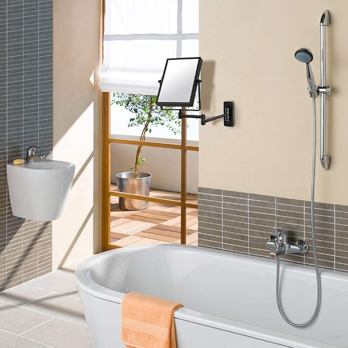 QiMH 3X Magnified Wall Mounted Mirror, Rectangular 8x6 Inch - Image 7