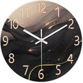 Black and Gold Wall Clocks Battery Operated 14 Inch Wall Clock Silent Non by Constantplanet%E6%97%97%E8%88%B0%E5%BA%97