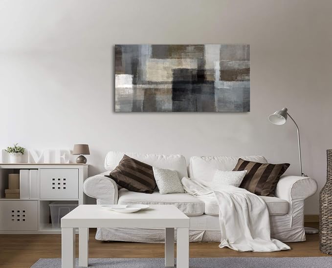Cao Gen Decor Art A62450 Canvas Prints Abstract Wall Art Print Paintings Grey - Image 5
