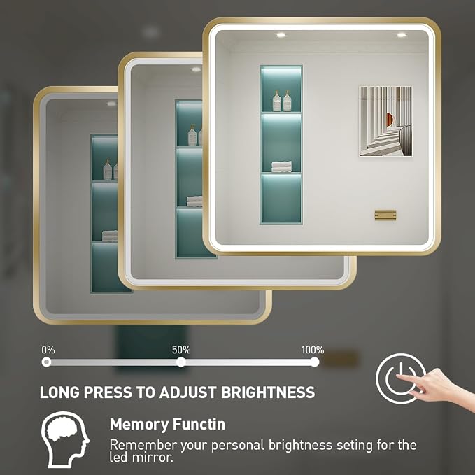 36X36 Inch LED Bathroom Mirrors, Bathroom Vanity Mirror - Image 4