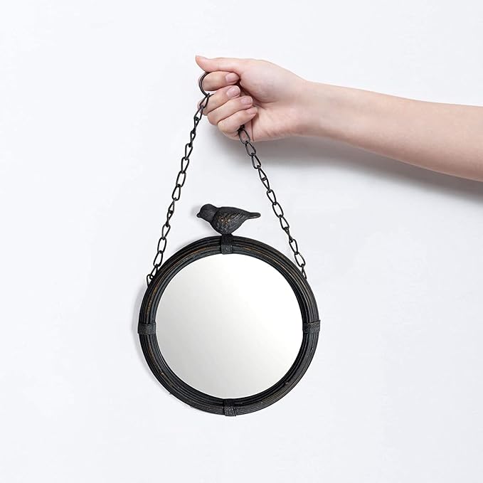 NIKKY HOME Shabby Chic Small Wall Mirrors Decor Decorative Metal Framed Hanging - Image 4