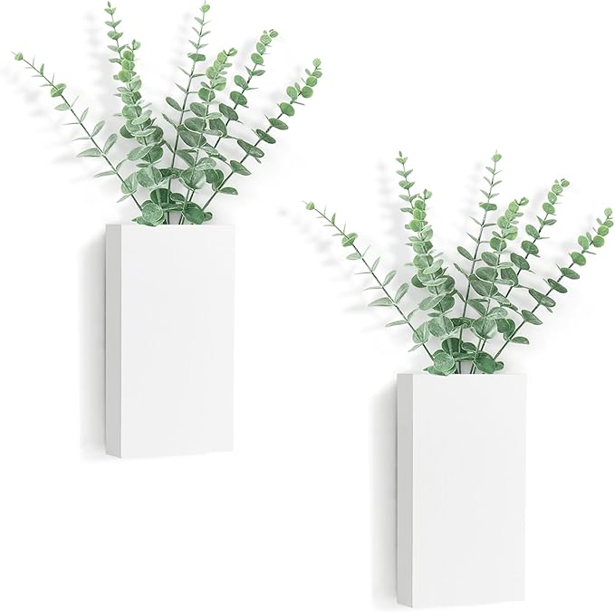 Dahey 2 Pack Wood Wall Planter Vase by Dahey